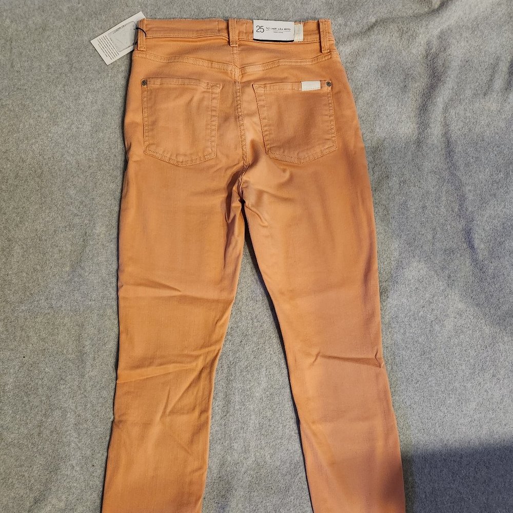 7 For All Mankind High Rise Ankle Skinny Pants - Size 25 - NEW w/ TAGS - Picture 4 of 8